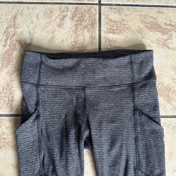 Lululemon Speed Tight IV *Rulu Side Pocket Black Heathered Black‎ Size 6 - Picture 5 of 12